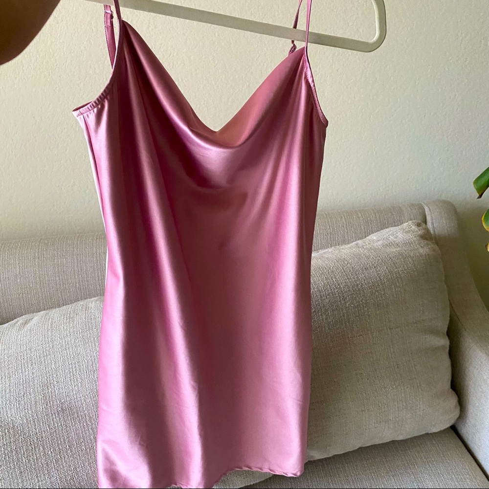 Heiress Beverly Hills Pink Silk Mini Dress S-XS